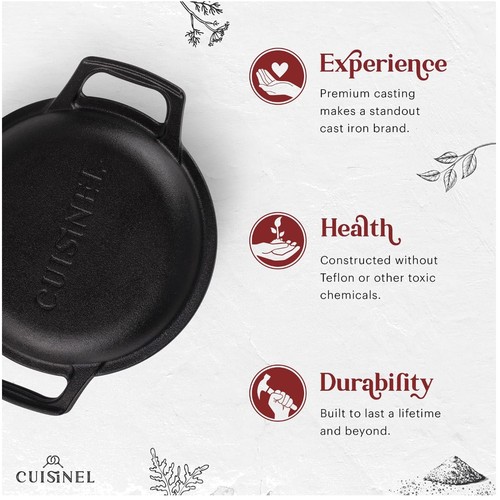 Cast iron dutch oven - 3-qt, with