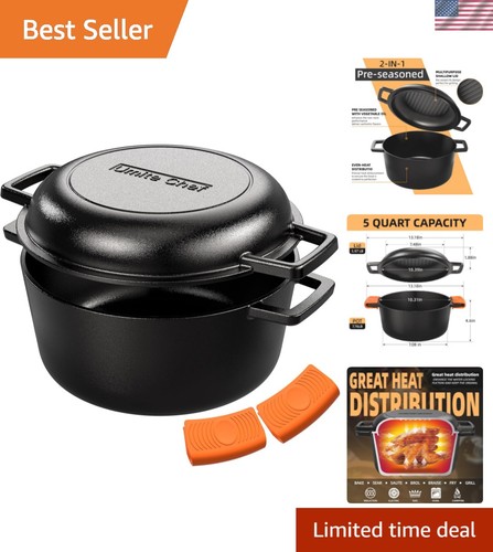 Cast iron dutch oven pot - cast,