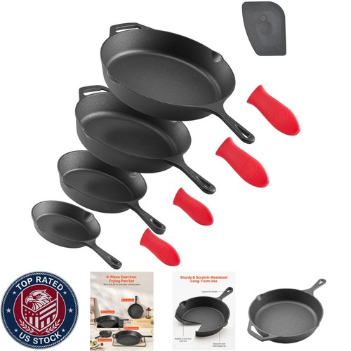 Cast iron skillet piece - skillet,, 4-piece